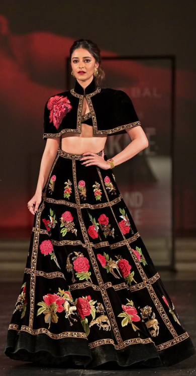 Ananya Pandey’s Floral Lehenga Designs By Rohit Bal